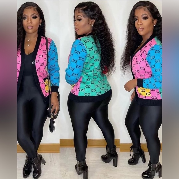 Colorful Logo Cardigan - Picture 2 of 3